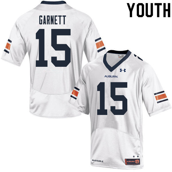 Youth Auburn Tigers #15 Chayil Garnett White 2020 College Stitched Football Jersey
